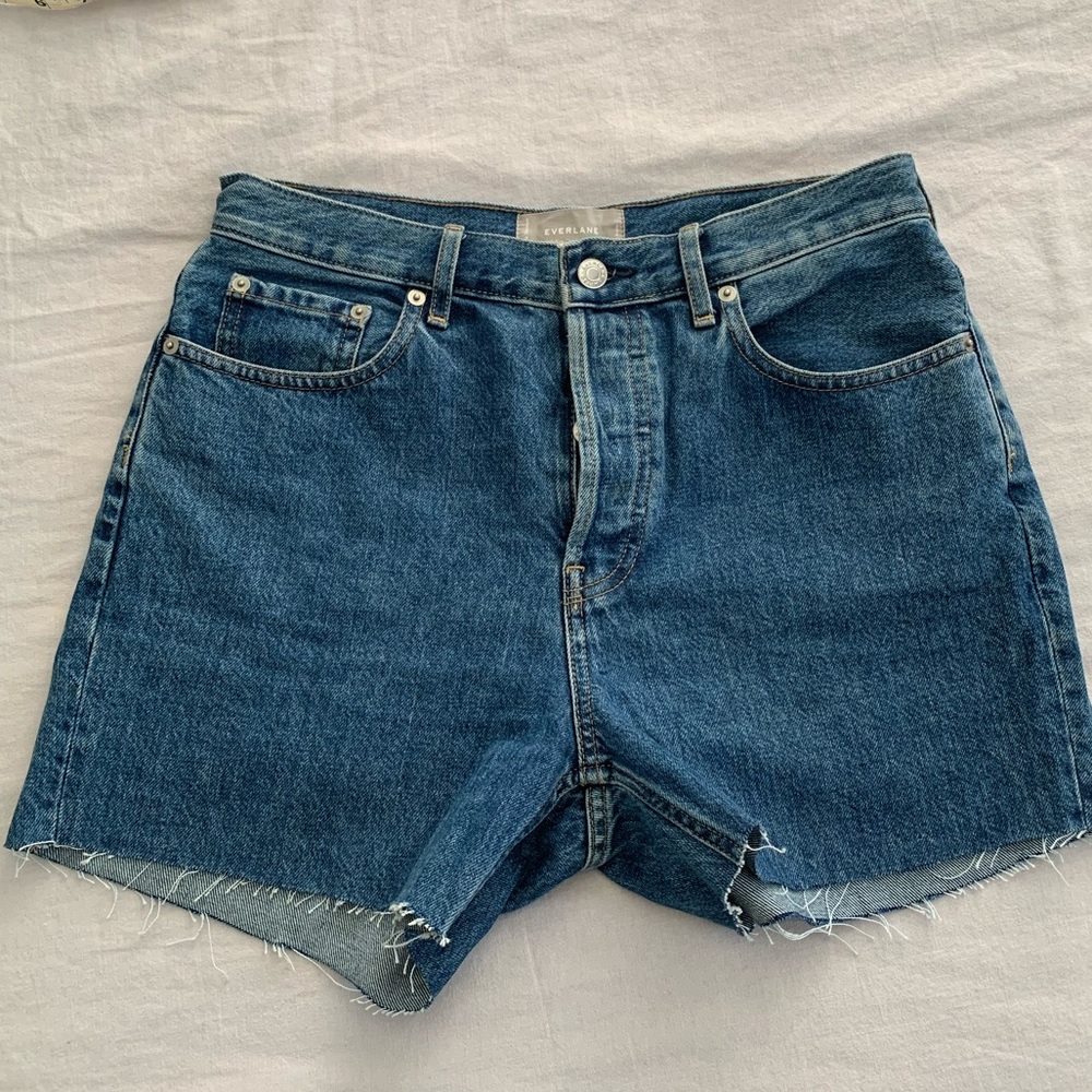 Everlane High Rise Cheeky Straight Jean Cutoffs